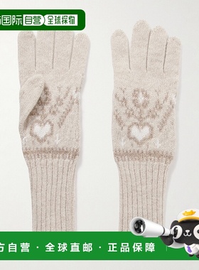 1h可退 香港直邮KHAITE 女士 Domini 'Fair Isle' 羊绒手套 18100
