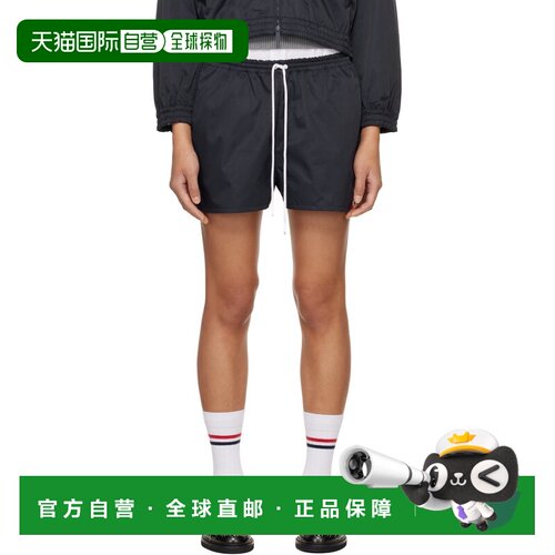 香港直邮Thom Browne 汤姆 布朗 女士 海军蓝 Nylon Tech 运动短