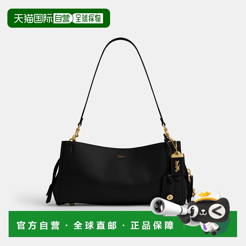 自营欧洲直邮Coach蔻驰 女士黑色Rogue 34 单肩包手提包