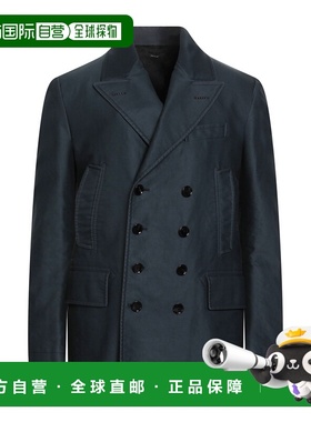 1h可退 香港直邮Tom Ford 汤姆 福特 男士 双排扣大衣 grey灰色