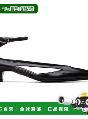 香港直邮toteme 女士 黑色 Leather Kitten 低跟鞋 254WAS0254LE0