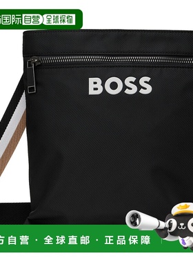 1h可退 香港直邮BOSS 波士 男士 黑色 Contrast Logo Signature