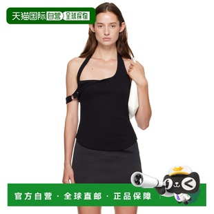 黑色 女士 Asymmetric Buckle 1h可退 背心 香港直邮Courreges