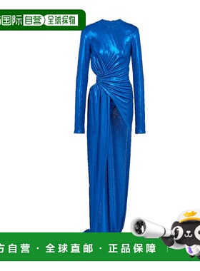 香港直邮Balmain 长款连衣裙性感长裙 AF1RR321JF33