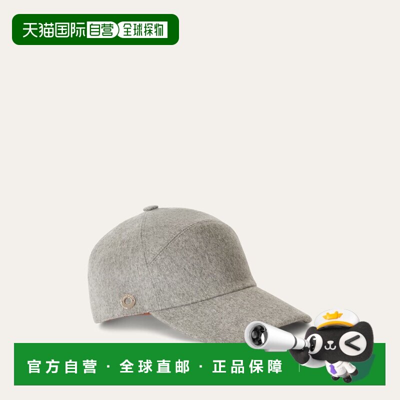 自营欧洲直邮Loro Piana 女士灰色羊绒帽子鸭舌帽