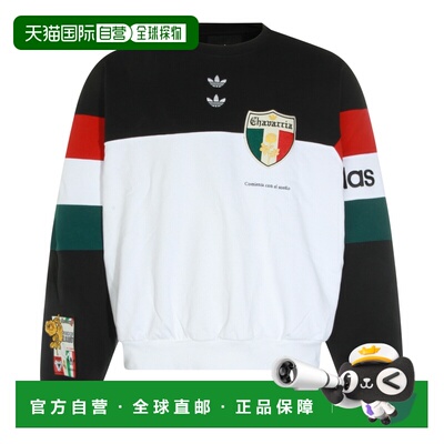 1h可退 香港直邮Adidas 男士 黑白棉质卫衣 KV1976BLACKWHITE