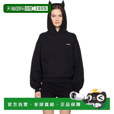 香港直邮Coperni 女士 黑色 Horn 连帽衫 COPJS15BISF5035抓绒