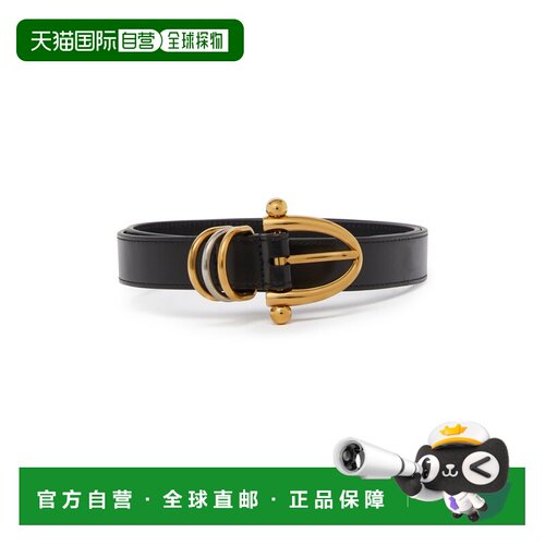 自营欧洲直邮CHLOE蔻依 Bracelet Chloe女士黑色牛皮革腰带