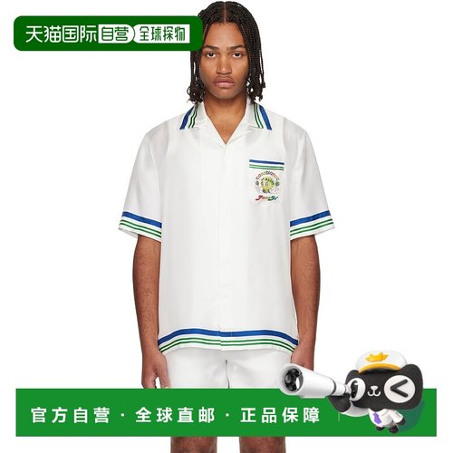 1h可退 香港直邮Casablanca 男士 白色 Tennis Mascot Short Slee
