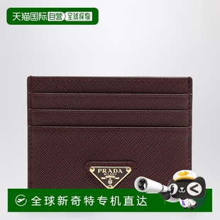 酒红色小牛皮卡套 1h可退 女士 香港直邮Prada 1MC025QHHF 普拉达