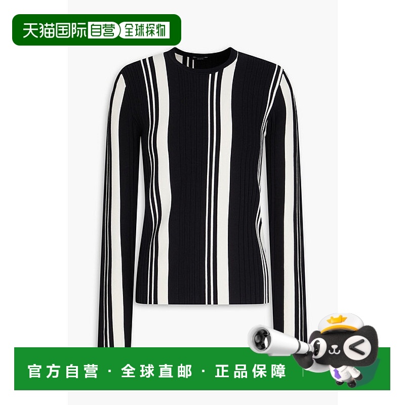香港直邮JOSEPH 约瑟夫 女士 条纹罗纹针织毛衣 JF0069551906BLAC