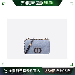 Dior迪奥Caro女士单肩包蓝色牛仔可拆卸M9242WTJF M928中号