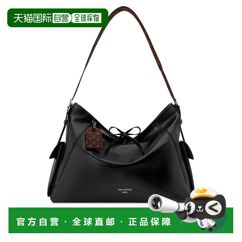 自营1h可退 欧洲直邮LV路易威登 CarryAll女士黑色羔羊皮老花图案
