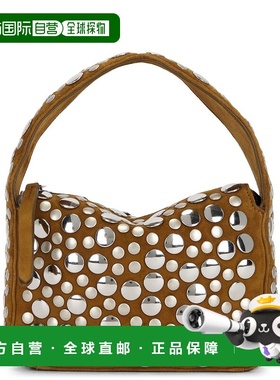 1h可退 香港直邮KHAITE 女士 Elena 小号多铆钉包包 H2027849