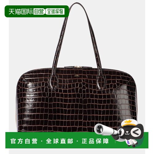 香港直邮TOTÊME 女士 鳄鱼皮革感手提包 brown棕色 舒适时尚