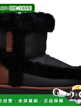 1h可退 香港直邮Chloe 蔻依 女士 黑色 & 棕色 Dolcie 踝靴 CH26S