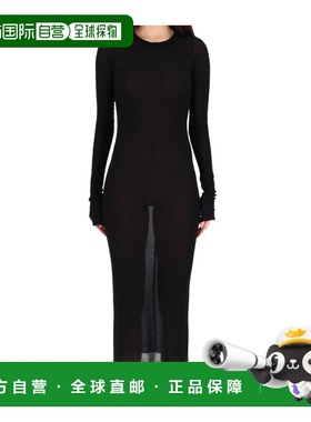 1h可退 香港直邮Rick Owens 长袖中长连衣裙 RP01F6546RC09