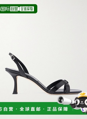 香港直邮Jimmy Choo 周仰杰 女士 Elsy 70 皮质露跟凉鞋 ELSY70NA