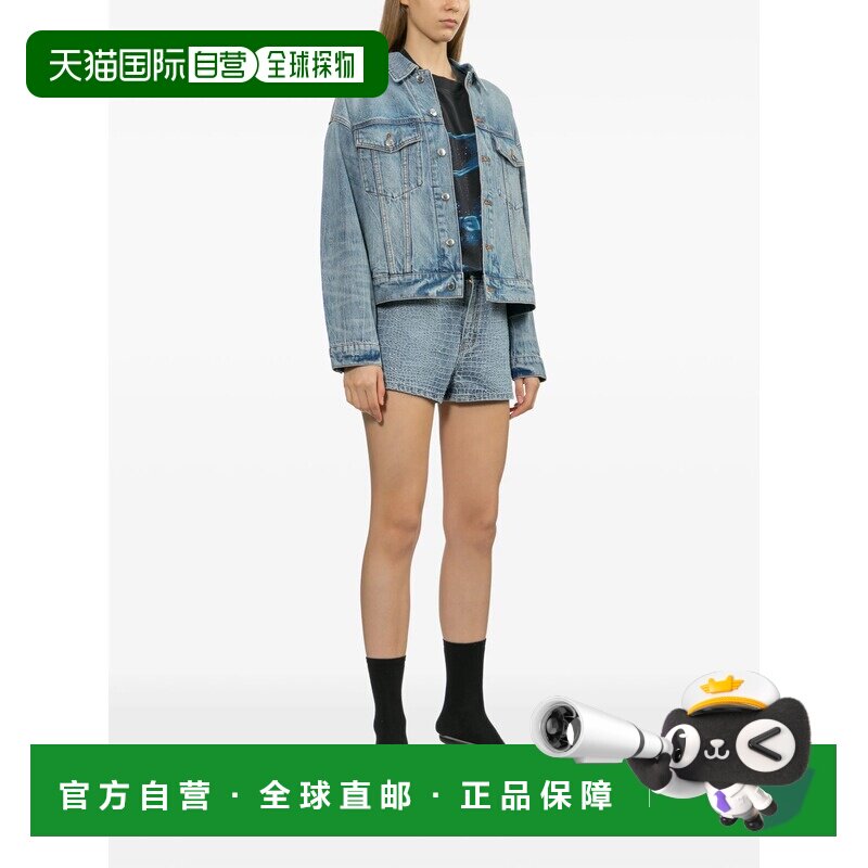 香港直邮Self-Portrait 女士 人造钻石牛仔短裤 SS26804PBBLBLUE