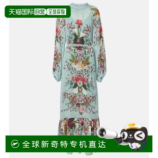 花朵长款 女士 Beauty blue蓝色 连衣裙 香港直邮FARM 1h可退 RIO