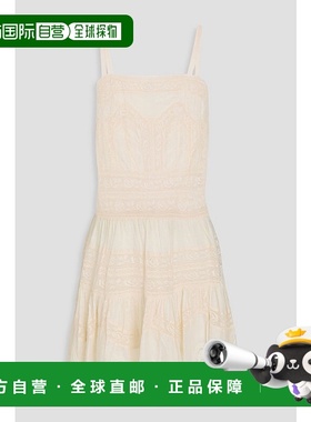 香港直邮ZIMMERMANN 女士 印花蕾丝拼接棉纱迷你连衣裙 1435DSS24