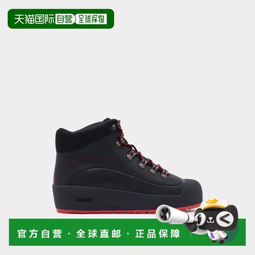 自营欧洲直邮Bally巴利 男士黑色皮革Bally厚底鞋雪地靴 Curling