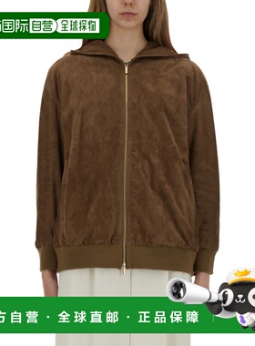 1h可退 香港直邮'S Max Mara 女士 ZENO 皮革夹克 25294460116000