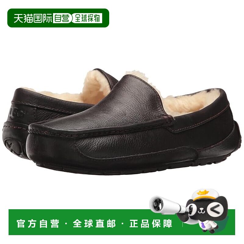 1h可退 香港直邮Ugg 男士 皮质宽领带一脚蹬男鞋