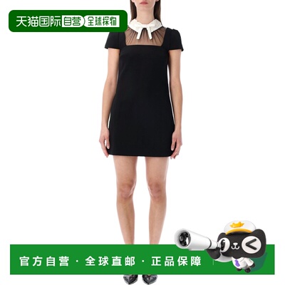 1h可退 香港直邮Self-Portrait 女士 蝴蝶结领迷你连衣裙 RS26165