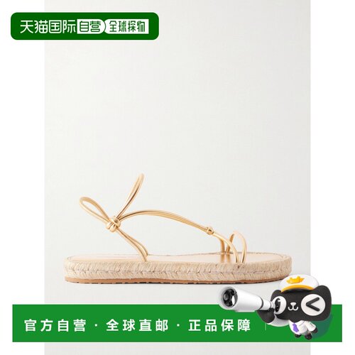 香港直邮Gianvito Rossi 吉安维托 罗西 女士 皮质麻底凉鞋 G3276