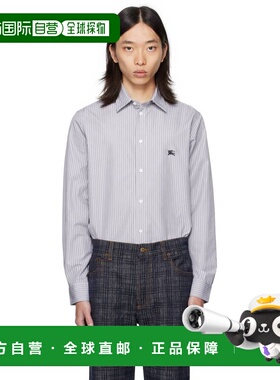 1h可退 香港直邮Burberry 巴宝莉 男士 黑色 & 白色 Striped Cott