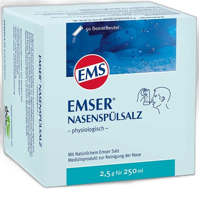 Emser鼻腔清洁盐50Stk富含矿物质清爽不刺激天然盐滋润