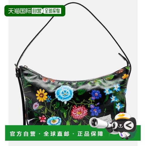 香港直邮Gucci 古驰 女士 Lunetta 小号花朵帆布【付后1h可退】