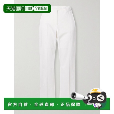 1h可退 香港直邮MaxMara 麦斯玛拉 女士 Okra 棉混纺直筒裤 25111