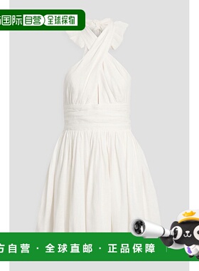 香港直邮ZIMMERMANN 女士 亚麻挂脖迷你连衣裙 3247DRS255