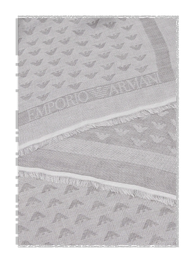 香港直邮Emporio Armani 通体印花LOGO围巾 635300CC102高端时尚