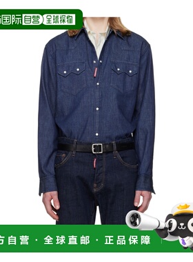 1h可退 香港直邮DSQUARED2 男士衬衫 S74DM1025D30029NAVYBLUE SS