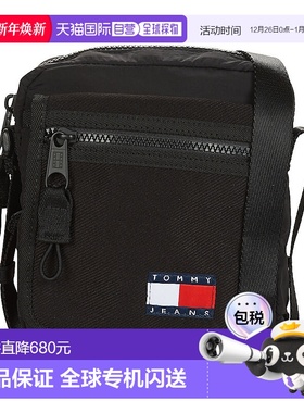 欧洲直邮Tommy Jeans 男士 TJM MISSION REPORTER 斜挎包 黑色