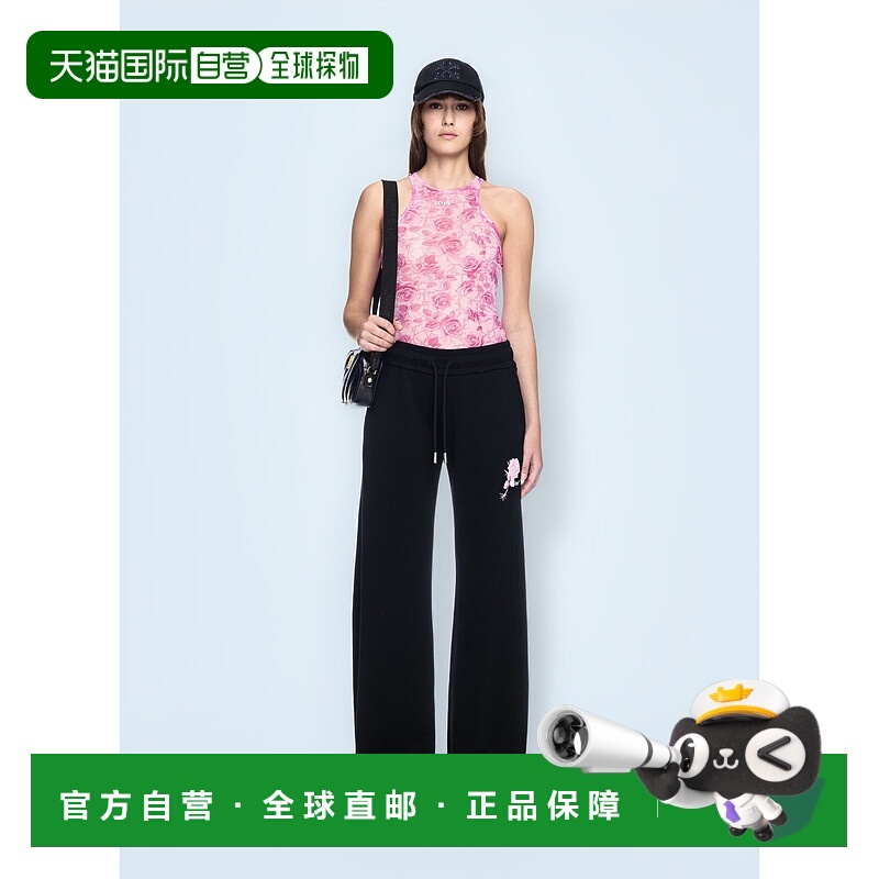 1h可退 香港直邮Off-white 女士 Off Stamp Roses 网纱背心上衣 O