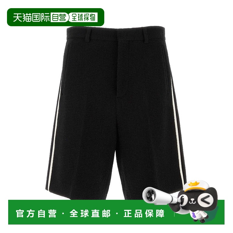 1h可退 香港直邮Gucci 古驰 男士 条纹短裤 810615Z7AF0 black黑
