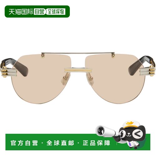 香港直邮Bottega Veneta 葆蝶家 女士 金色 Metal Pilot Navigato