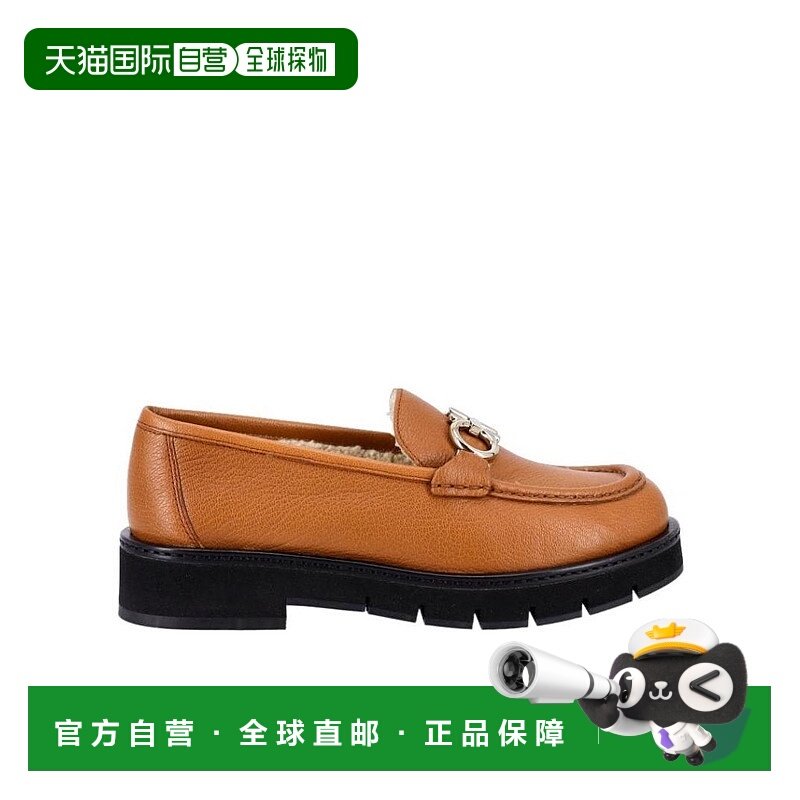 香港直邮Salvatore Ferragamo 徽标莫卡辛鞋 01E163女鞋皮鞋单鞋
