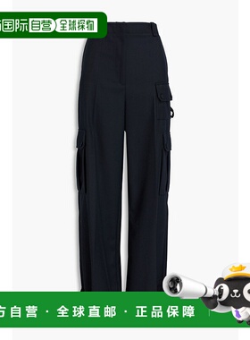 1h可退 香港直邮Sandro 女士 斜纹布工装裤 SFPPA01509MARINE