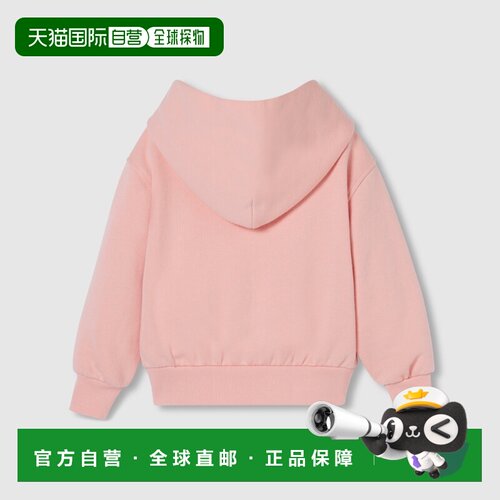 欧洲直邮GUCCI古驰 男孩粉色棉质织带细节卫衣