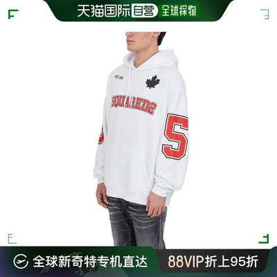 香港直邮Dsquared2 二次方 男士 FELPA CON CAPPUCCIO 徽标运动上