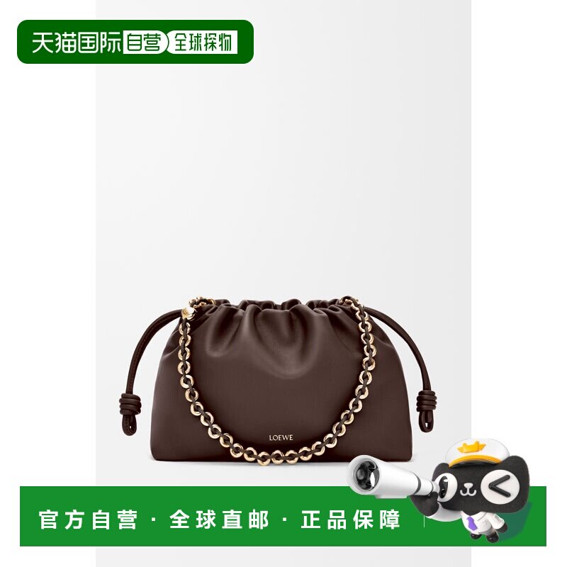 欧洲直邮LOEWE (2025) Flamenco 中号柔软纳帕小羊皮钱包手提包