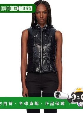 1h可退 香港直邮Coperni 女士 黑色 Hooded Puffer 马甲 COPOW49F