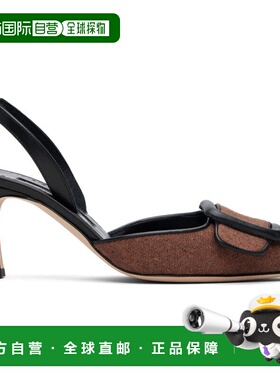 香港直邮MANOLO BLAHNIK 莫罗 伯拉尼克 女士 棕色 & 黑色 Maysli