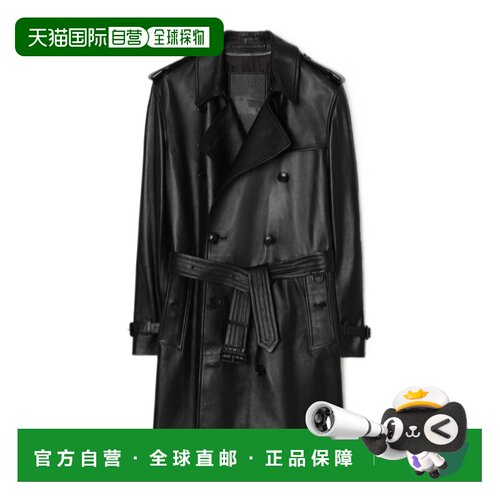 1h可退 Burberry 长袖皮质风衣 81332661