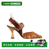 香港直邮FENDI 女士 Colibri 1h可退 露跟凉鞋 26SS